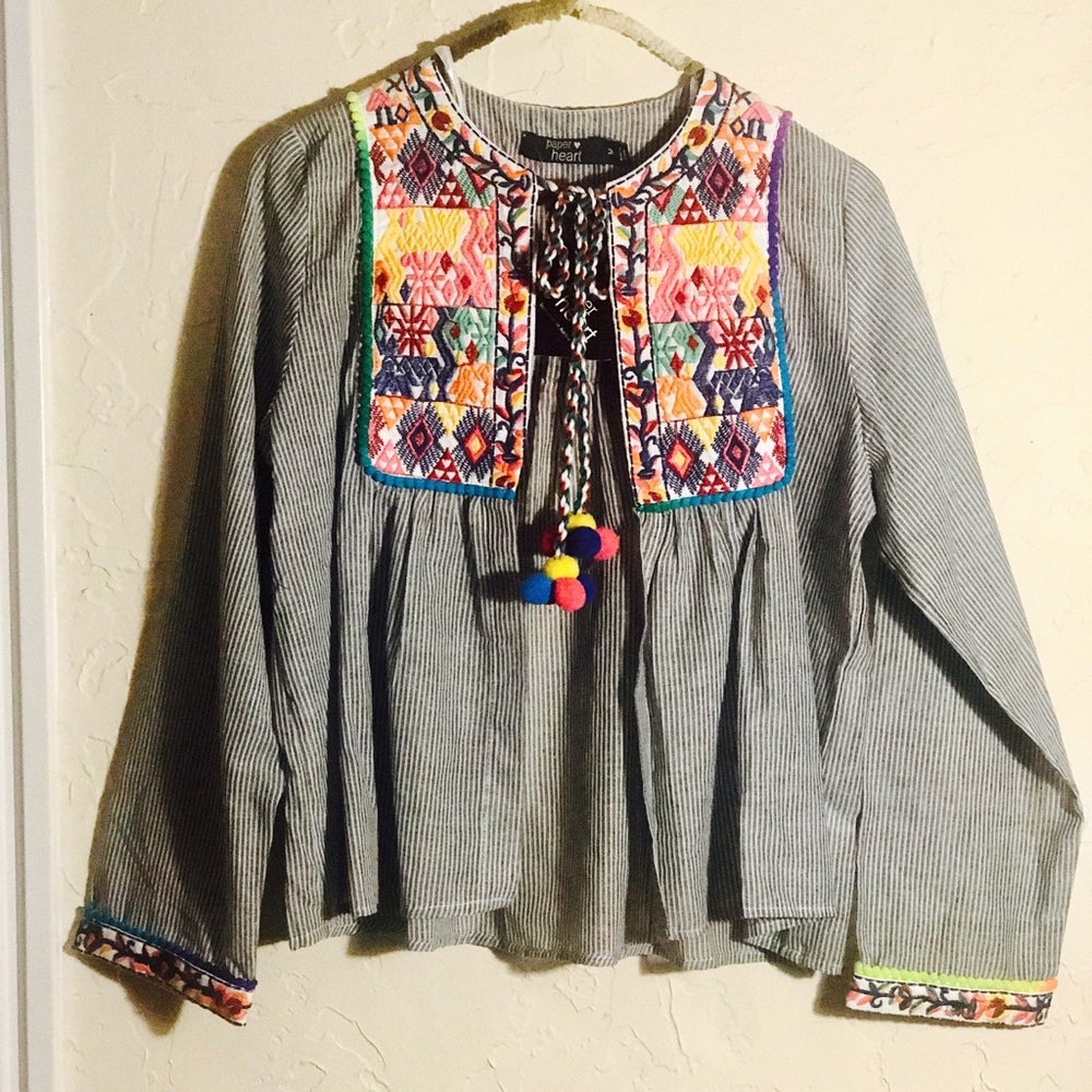 Cute embroidered shal